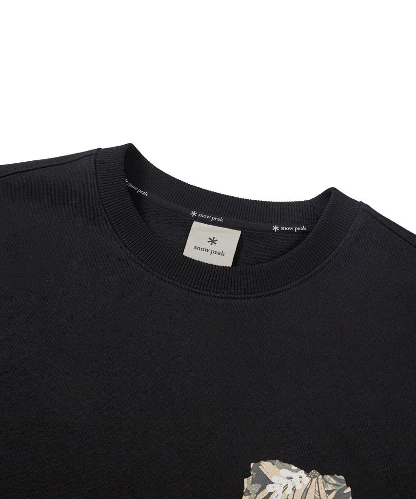 SNOWPEAK APPAREL Толстовка с тропическим принтом (S24Fufht64) черный