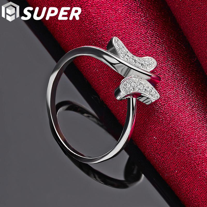 Ювелирные изделия из стерлингового серебра 925 пробы с бабочкой и цирконом AAA