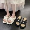 Fashion Slippers Casual Flat Shoes Female Platform Big Size Slides Slipers Women Luxury 2025 Flat Shoes Female Big Size Slippers Casual