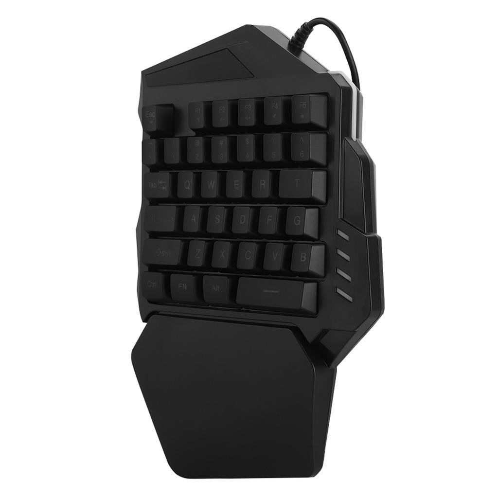 HXSJ Single Hand Membrane Keycap Gaming Keyboard 35 Keys Single Hand Keypad with FN Keys
