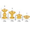 Exquisite Zinc Zinc Alloy Oil Lamp Anti-slip Oil Dish Ornaments Vintage Butter Lamp Holder  Household
