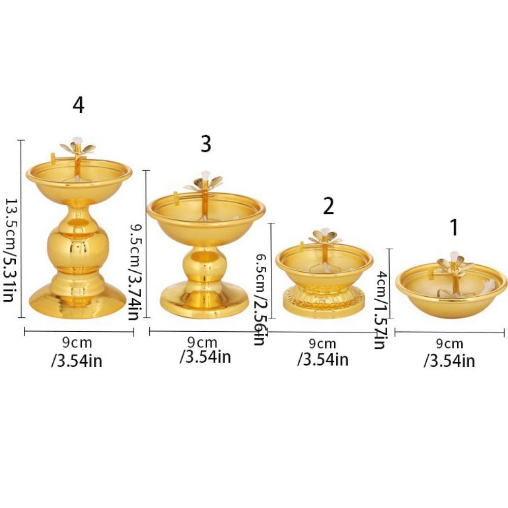 Exquisite Zinc Zinc Alloy Oil Lamp Anti-slip Oil Dish Ornaments Vintage Butter Lamp Holder  Household