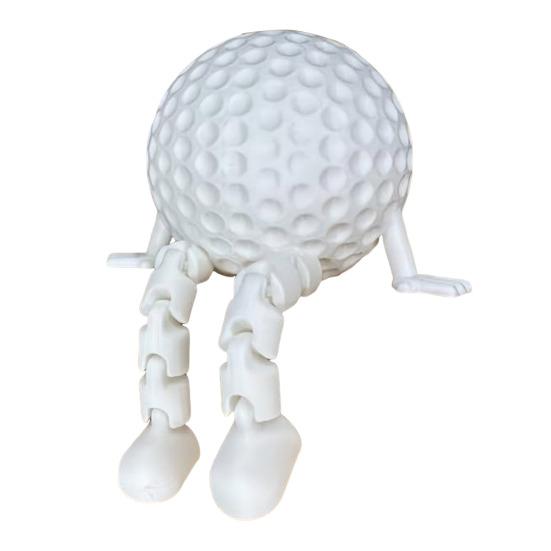 Tennis Model Ornament Golf Basketball Soccer Baseball Ball Figure Articulated Legs Display Model Office Desk Accessory