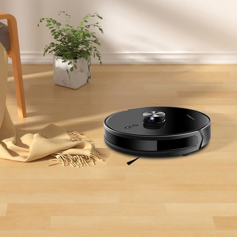 LIECTROUX Робот-пылесос X6 Lidar, лазерная навигация и картографирование, многоуровневая карта 6500 Па, 5 сохраненных карт, настройка виртуальной стены через приложение, влажная уборка в форме Y