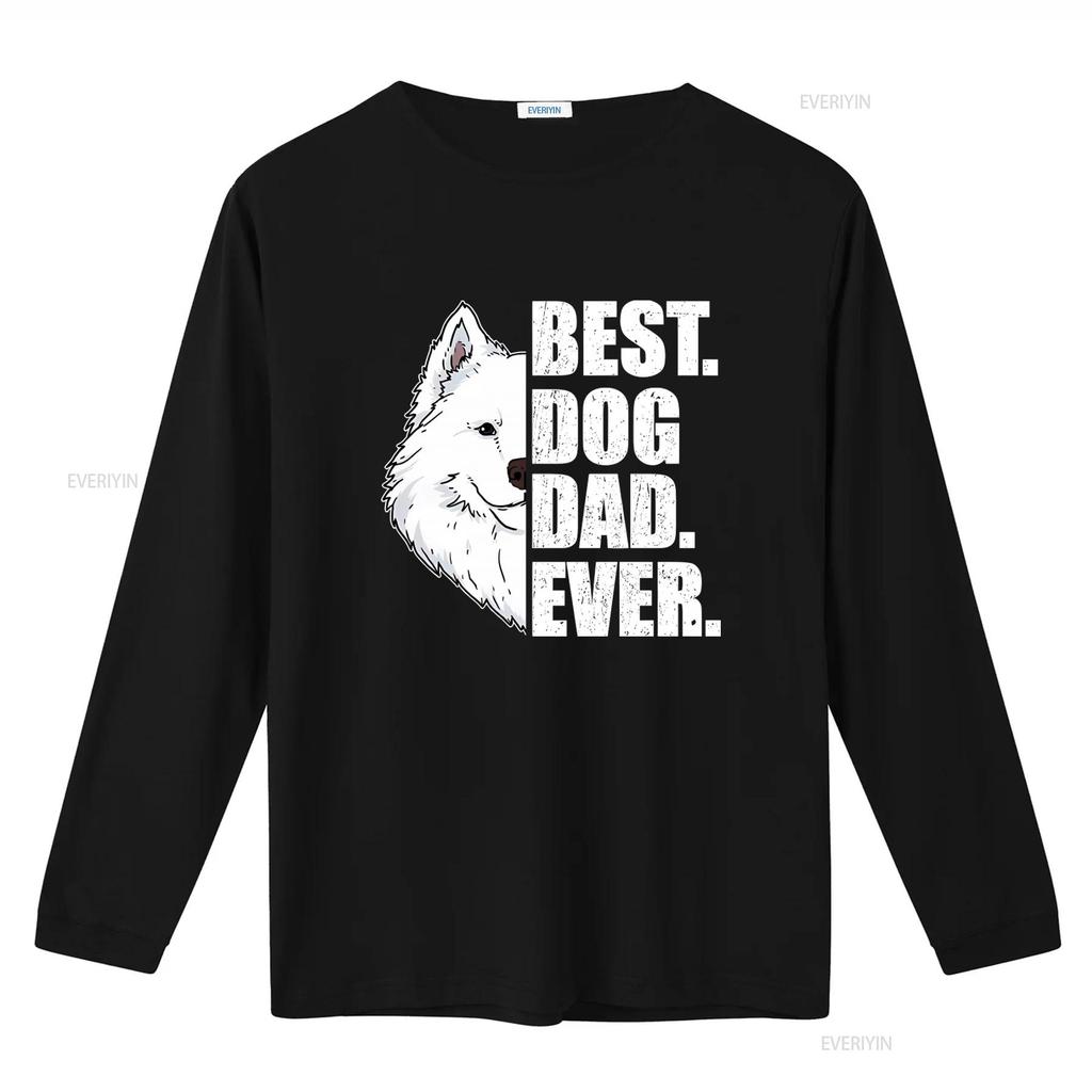 Best Dog Dad Ever Samoyed Lover Pet T Shirt for vintage Washed Stylish graphic streetwear Versatile Top For Everyday Wear