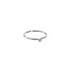 Zircon Ring Women's Fashion Simple Thin Ring Single Diamond Ring Opening Adjustable Index Finger Tail Ring