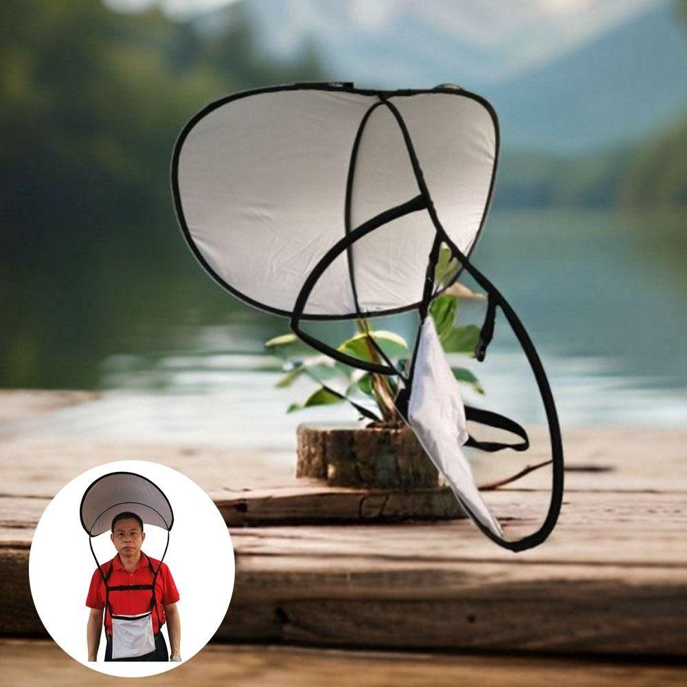 Sun Protection Fishing Umbrella Hat Large Backpack Sunshade Board Double Shoulder Umbrella Outdoor