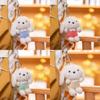 Cute Ears Long Dog Keychain Cartoon Plush Girls Kid Backpack Decoration Doll