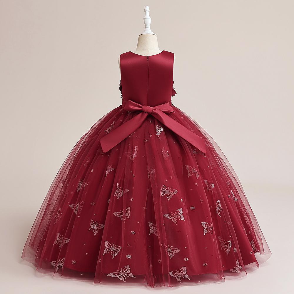 Summer Girls Dresses For Children Tulle Bridesmaid Wedding Kids Party Dress for Girl Costume Birthday Princess Ball Gown