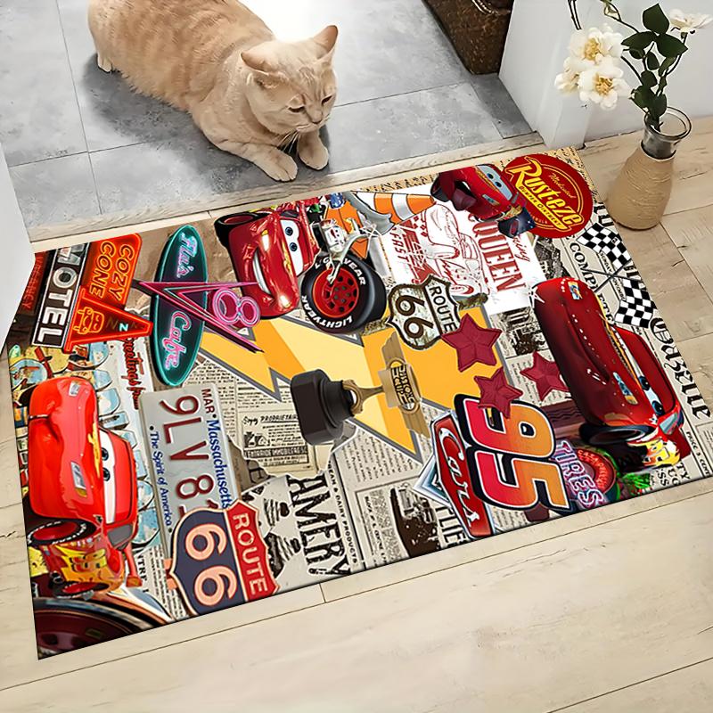 Cars Movie Collage Carpet Rug Soft Washable Antislip Home Living Room Sofa Mats Personalized Christmas Rug