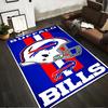 Buffalo Bills Helmet Design Rug - Non-slip rug suitable for living room and bedroom sofas.