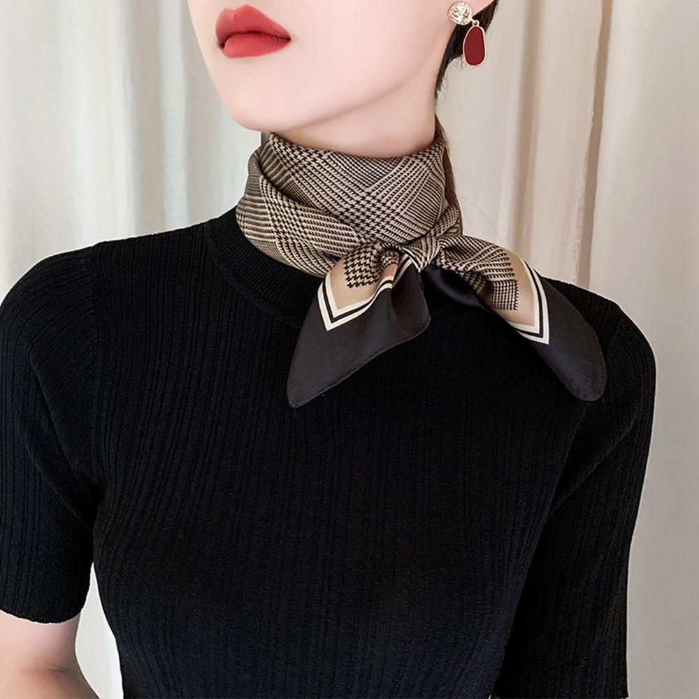 Accessories Silk Scarf Headband French Printed Scarf Korean Style Scarves Silk Scarf Female Shawl