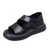 Platform Muffin Shoes Women Open-toed Fish Mouth Sandals 2024 Summer Casual Retro Velcro Bag Heel Sandals Outer Wear