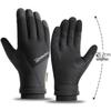 Men's Winter Windproof Waterproof Fingerless Touchscreen Cycling Gloves - Warm Fleece for Outdoor Sports