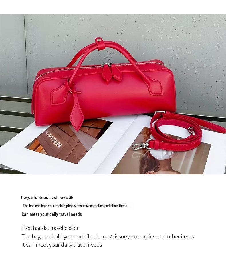 Европейский и американский стиль, женская сумка-багет из натуральной кожи через плечо - модная коровья кожа первого слоя для поездок на работу и уличного стиля