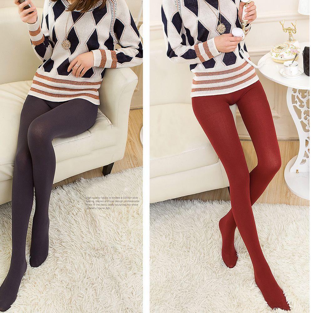 Stretchy Trousers Clothing Accessories Fleece Leggings Full Foot Tights Pants Women's Pantyhose