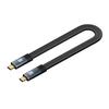 Плоский USB-C на USB-C Кабель USB3.2 20 Гбит/с Передача Совместим с Thunderbolt 3 PD 100 Вт 5 А Шнур для Быстрой Зарядки для iPhone 15/16 Pro, MacBook, Samsung и Xiaomi