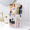 Вращающийся на 360° органайзер для макияжа, вращающийся органайзер для ванной комнаты на столешницу, органайзер для косметики, полка-держатель для косметики,(чистый)