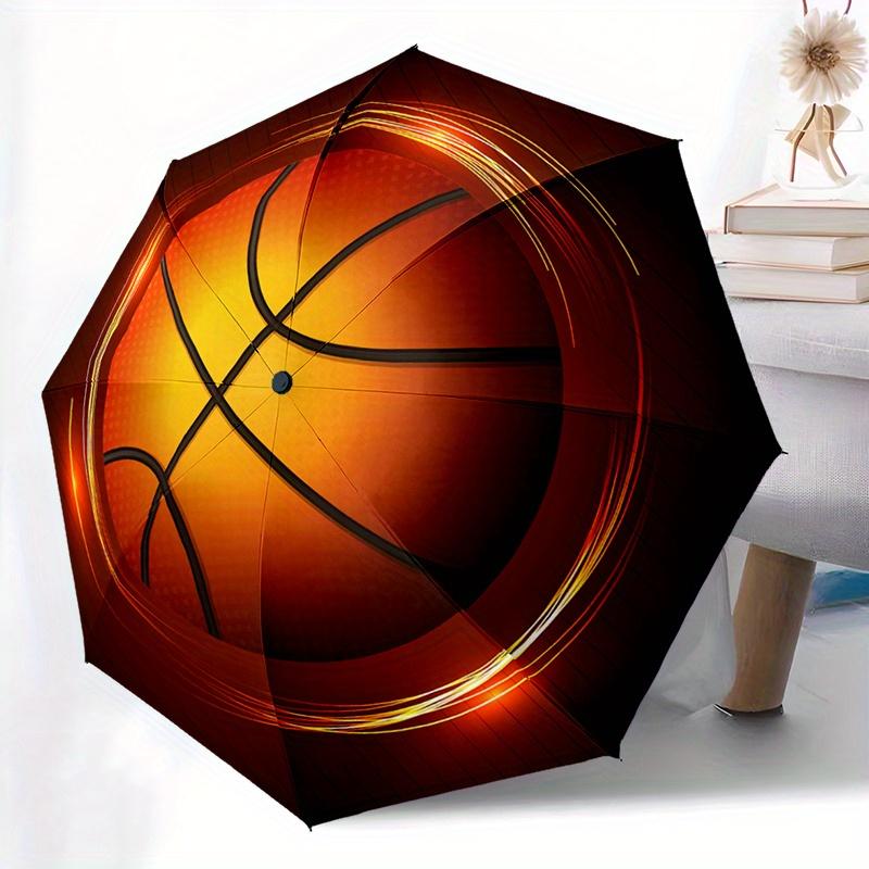 Cool Basketball Utomatic Folding Umbrella Compact 8Rib Design For Outdoor Daily Compact Umbrella And Festive Gift Y186