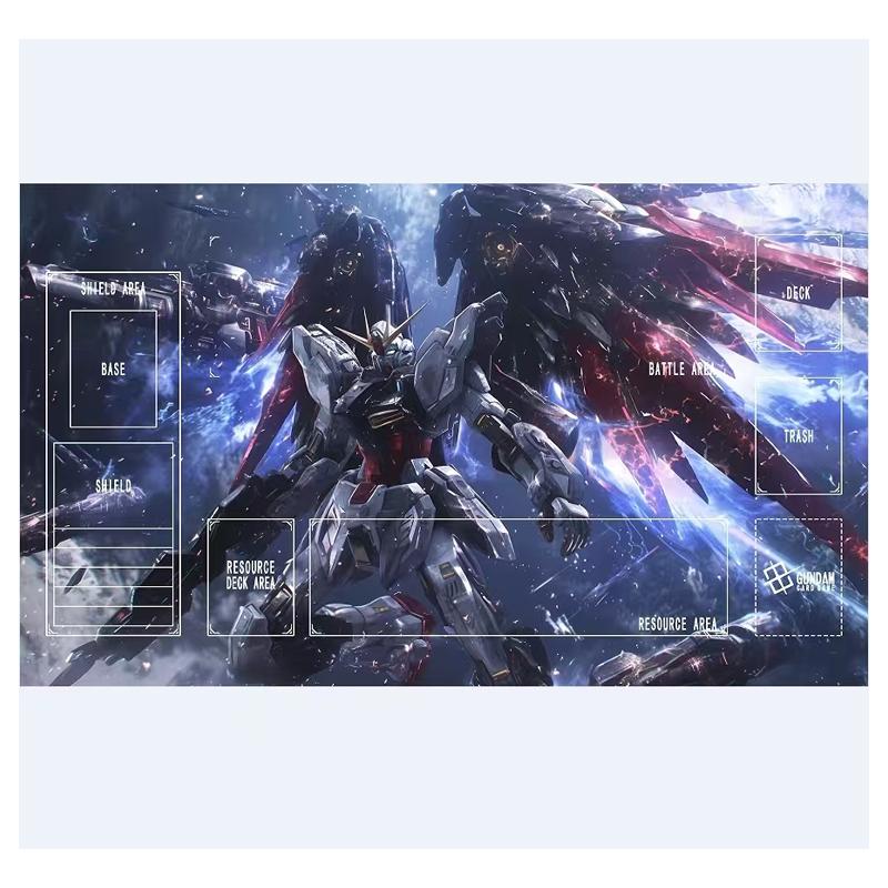 DIY Destiny Gundam GCG Card Game Mat  Single Player Rubber Playmat with NonSlip Base Anime Design Waterproof Toy Gift