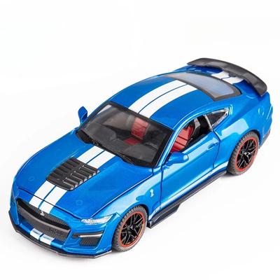 1/32 Mustang GT500 Supercar литая модель автомобиля с инерционным механизмом коллекционная декоративная игрушка для детей новогодние подарки