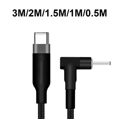 Зарядный кабель для ноутбука с разъемами USB Type C на 4.0x1.7 мм, 20V 5A Быстрая зарядка, Плетеный провод для 14