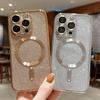 Роскошный чехол для телефона с беспроводной зарядкой Magsafe Electroplate для iPhone 15 14 13 12 11 Pro Max Plus, мягкий чехол-бампер с блестками