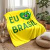 Brazil national football team Theme blanket Soft Flannel Blanket Plush Throw Blanket Cozy Sofa Bed Blanket for Home Decor