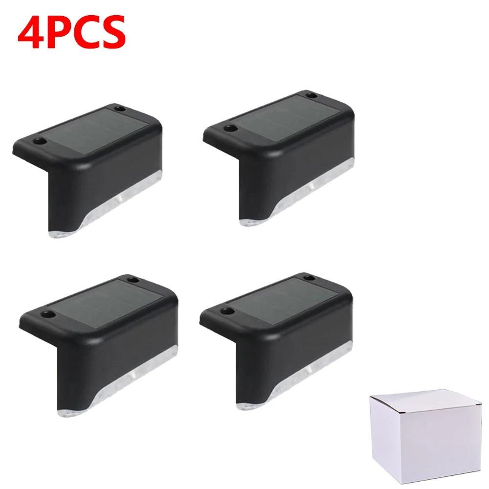 4-32pack Warm White Solar LED Step Lights Waterproof Outdoor Garden Path Stair Balcony Night Light Patio Fence Light Decoration