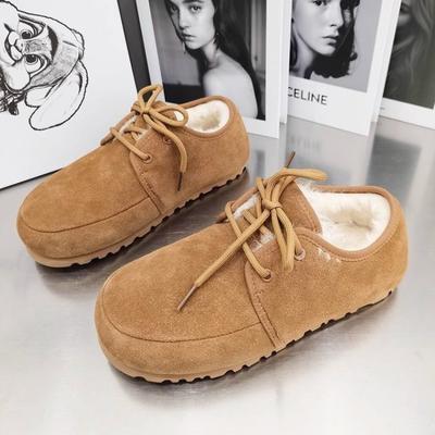 Женские меховые балетки замшевые ботильоны зимние ботинки теплые плюшевые хлопковые туфли зимняя повседневная обувь 2025 тренд удобные нескользящие туфли Botas De Mujer
