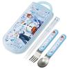 Lunch Box Trio Set Chopsticks Spoon Fork Disney Frozen 24 For Children Antibacterial Treatment Easy To Open Sliding Type Made In Japan TACC2AG-