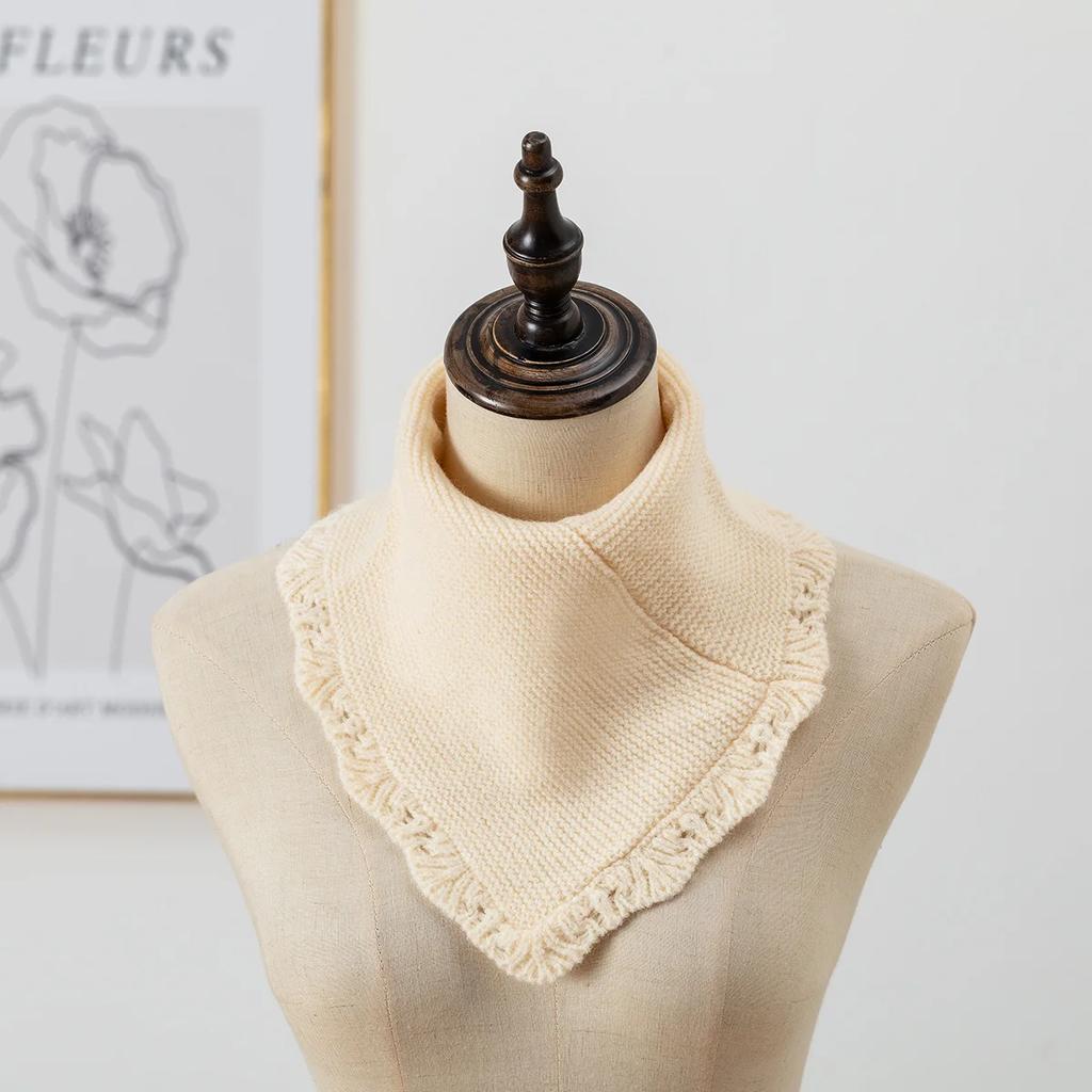 Толстый зимний теплый шарф с кольцом, женский однотонный вязаный полосатый шейный платок, уличная лыжная полная маска, шерстяная пряжа, глушитель Bufanda