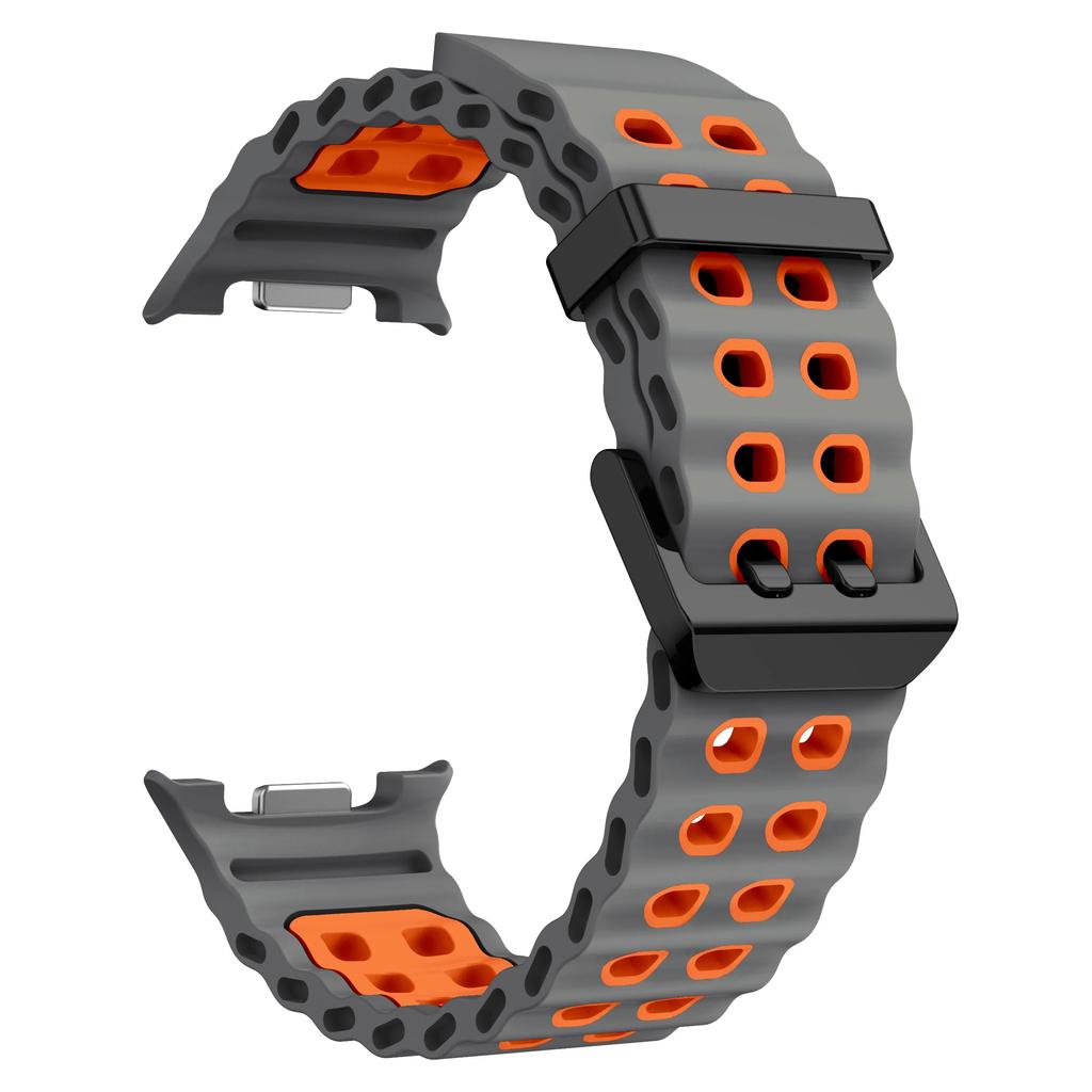 For Samsung Galaxy Watch 8 Strap 40mm 44mm Two color Sport silicone Marine belt Bracelet correa Galaxy Watch 8 classic 46mm band