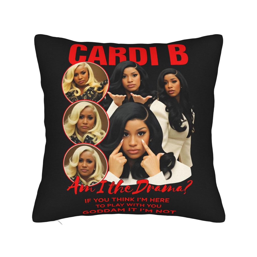 Cardi B Am I The Drama Pillow Case Custom Pillow Cover For Chair Sofa Home Decor Vintage Pillowcases