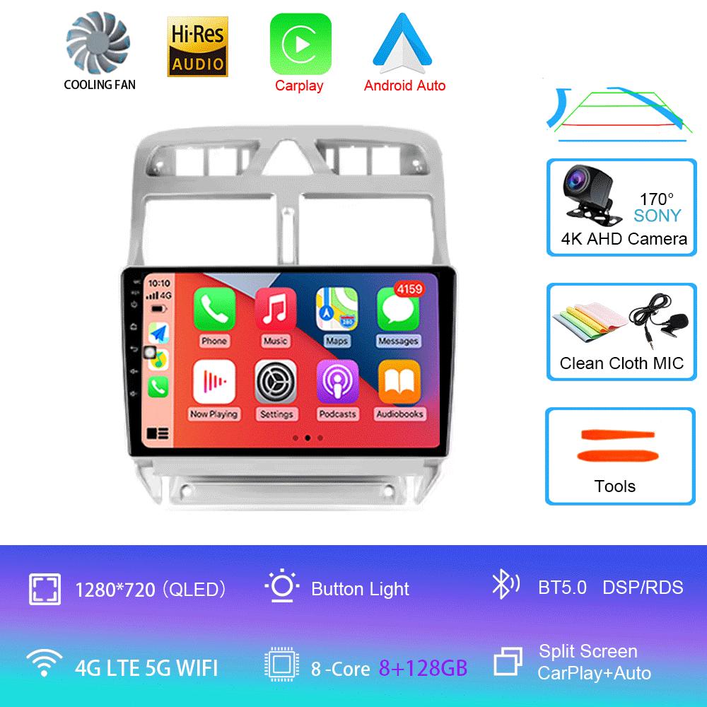 Car Radio Android 14 For Peugeot 307 1 2001 - 2008 Multimedia Video Player Navigation GPS No 2din 2 Din DVD