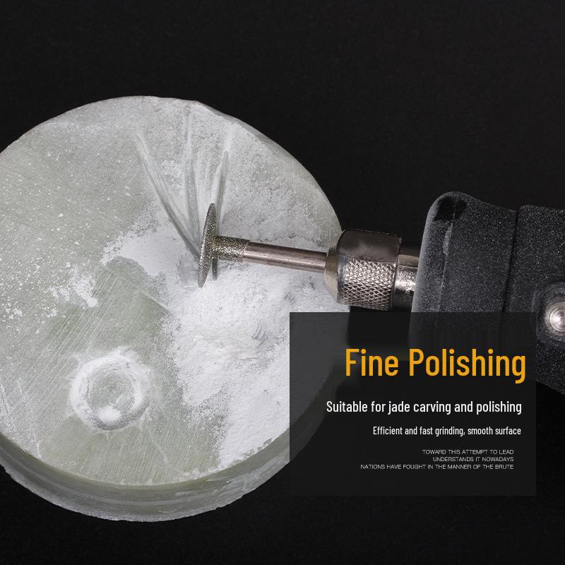 Алмазная абразивная шлифовальная головка, хвостовик 2,35 мм, игла K для резьбы и гравировки по нефриту, стеклу