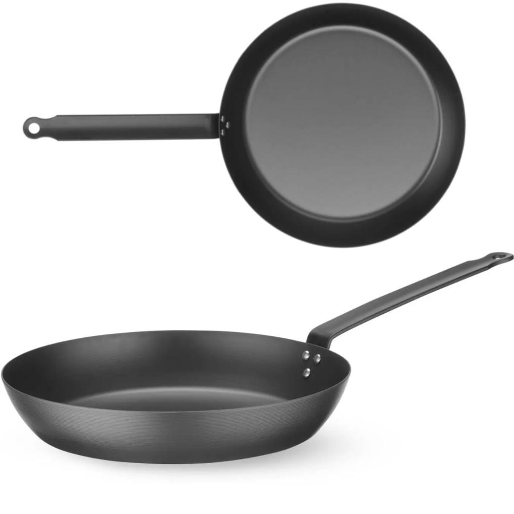 Frying pan for all types of cookers, made of carbon steel, diameter 282 mm