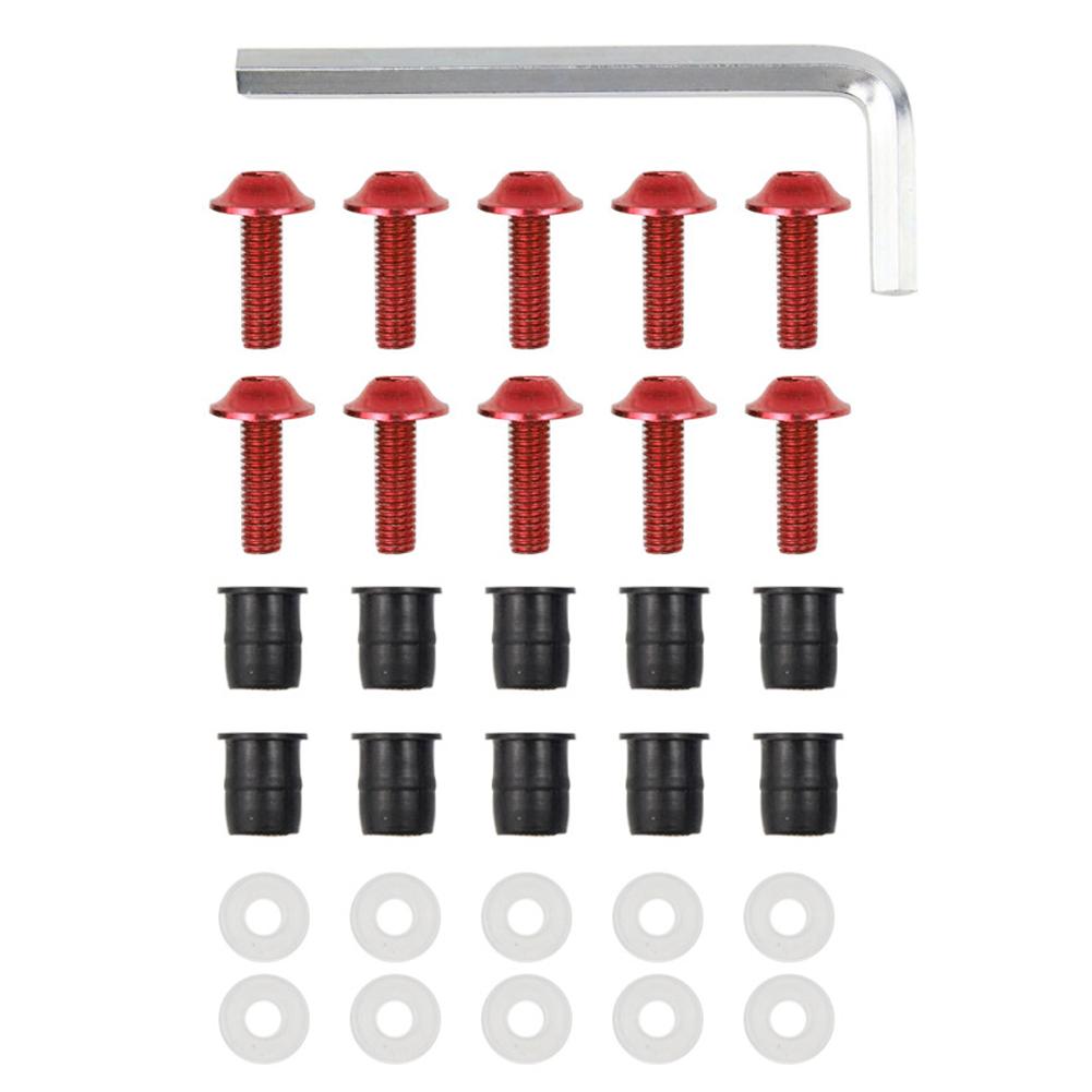 10 шт. M5x16 мм мотоциклетные болты для лобового стекла, винты, гайки, крепеж для Honda Suzuki Yamaha Kawasaki