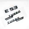 3D ABS Chrome Car Letters Logo E53 Fender TURBO 4MATIC Emblem Badge Rear Star AMG Sticker For Mercedes Benz AMG E53 W213 W212