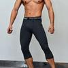 Мужские обтягивающие компрессионные тренировочные брюки для бега для бега, брюки для фитнеса, детские баскетбольные спортивные обтягивающие укороченные брюки 3/4