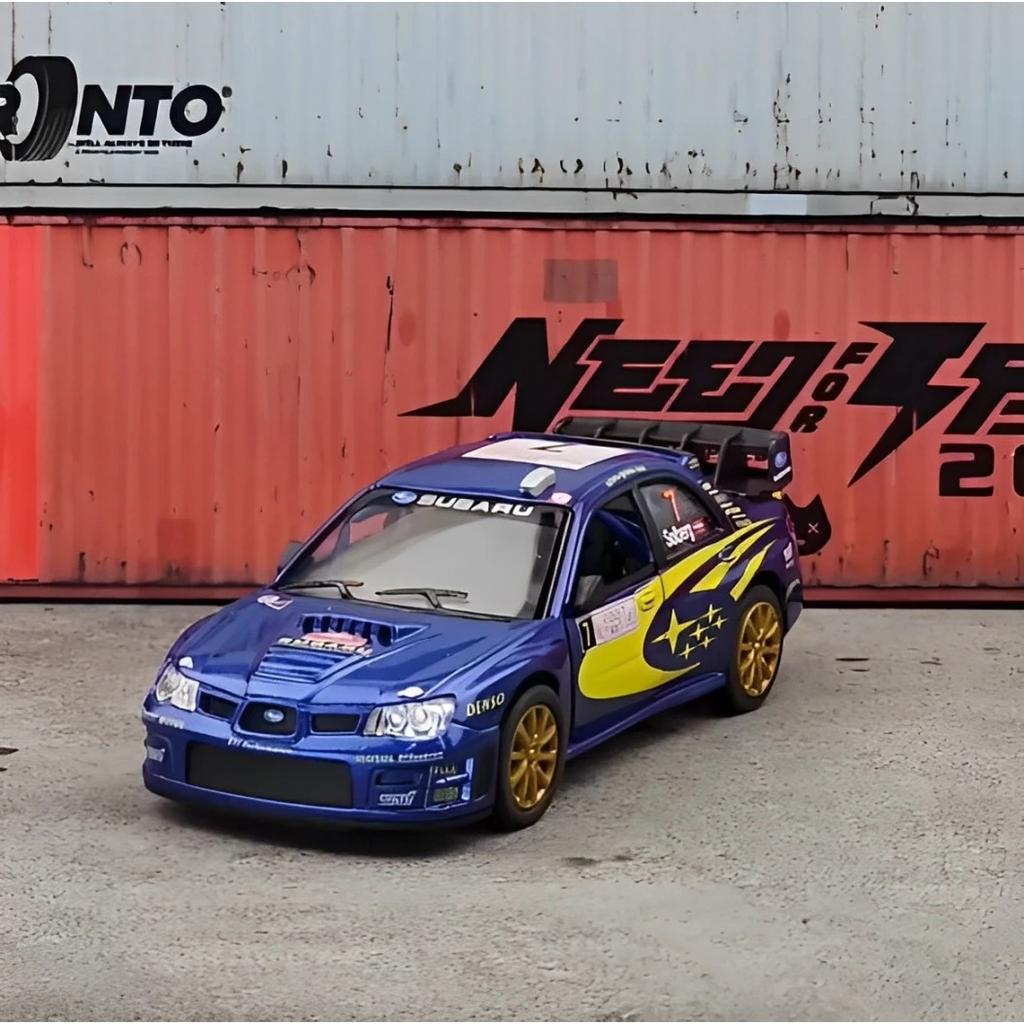 1/36 Subaru Impreza WRC Sports Car Alloy Diecast Metal Scale Model Car Miniature Car Model Static Collection Children Toy Car Vehicles