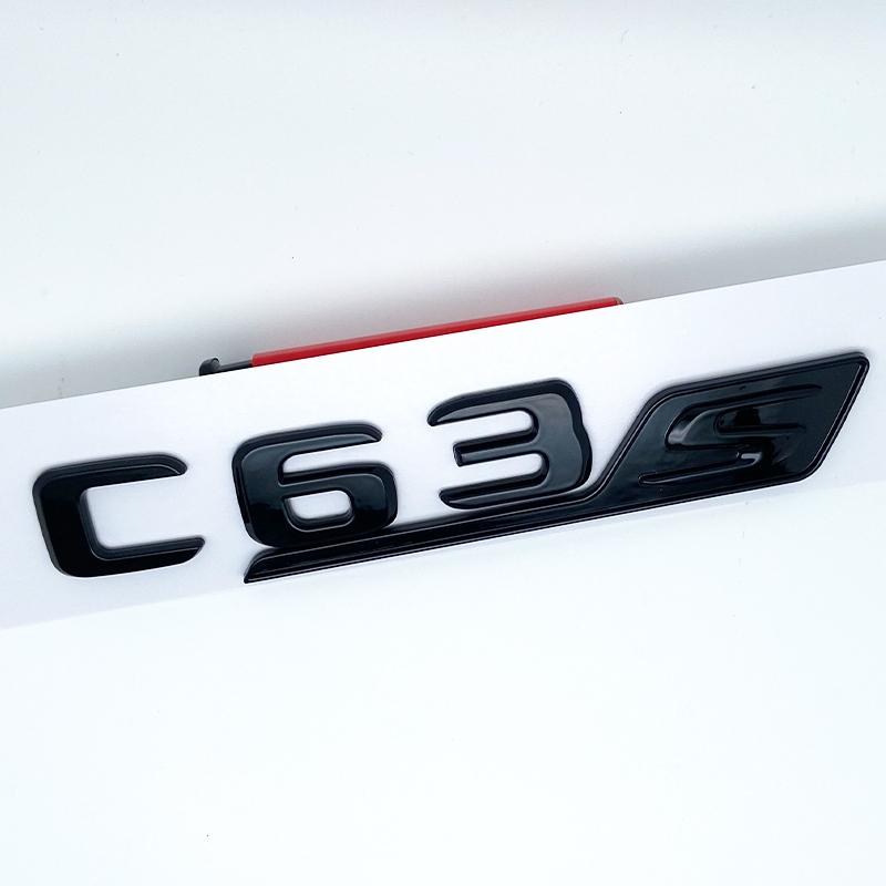Letters Numbers Emblem C63 C63s V8Biturbo for Mercedes Benz AMG Car Fender Trunk Rear C205 S205 W205 Logo Sticker BE1