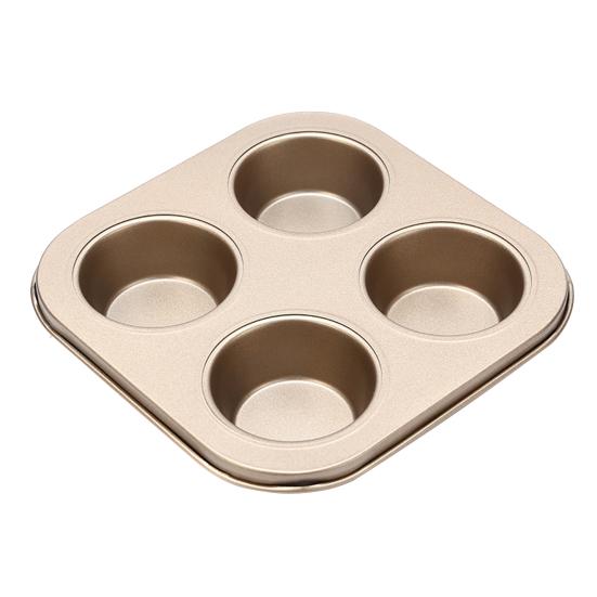 Muffin Pan Carbon Steel Cupcake Pan Nonstick Heavy Duty Easy To Clean 4/6 Cup Waffles Baking Mold for Parties