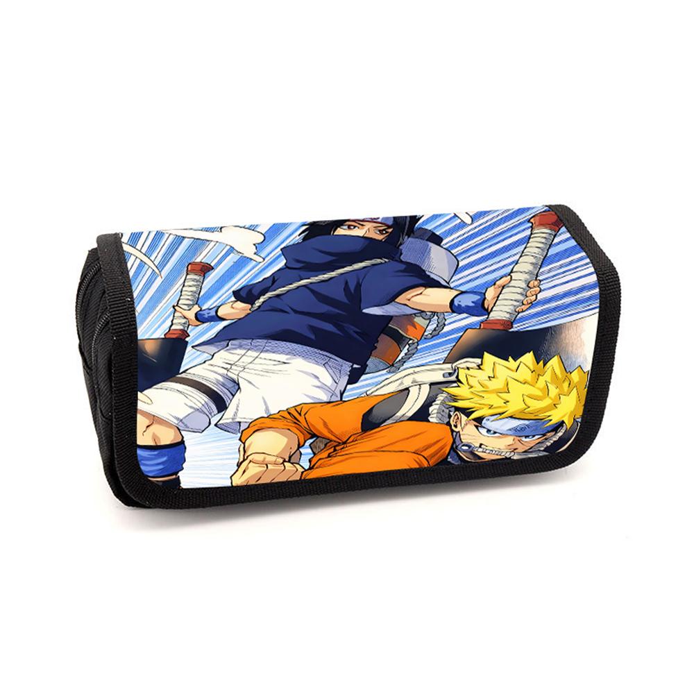 Мультяшная пенал-книжка NARUTO, двухъярусный, легкий, для мальчиков и девочек, возраст 5-11 лет, для школы, на каждый день