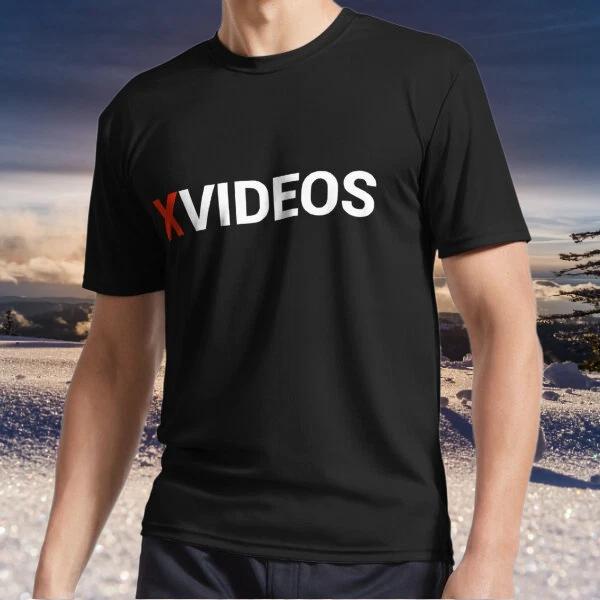 Новый товар XVideos Оригинальный логотип Наклейка Маска Логотип Футболка Футболка Смешная Размер от S до 5XL