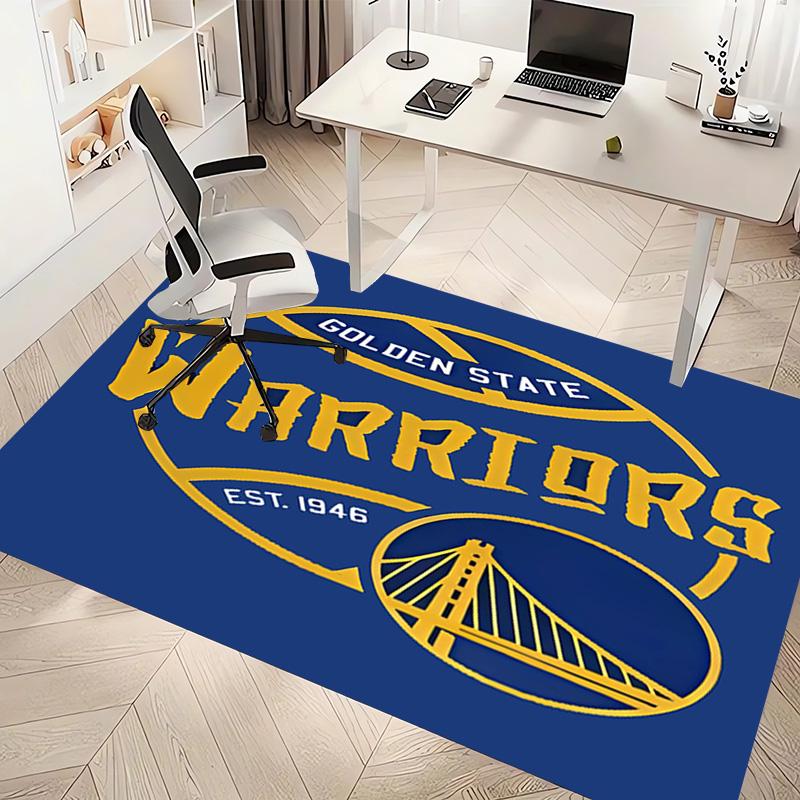 1pc Golden State Warriors logo Print Area Rug - Soft, Washable Non-Slip Indoor Mat, Living Room, Home Office Decorative Rug,Office Decorative