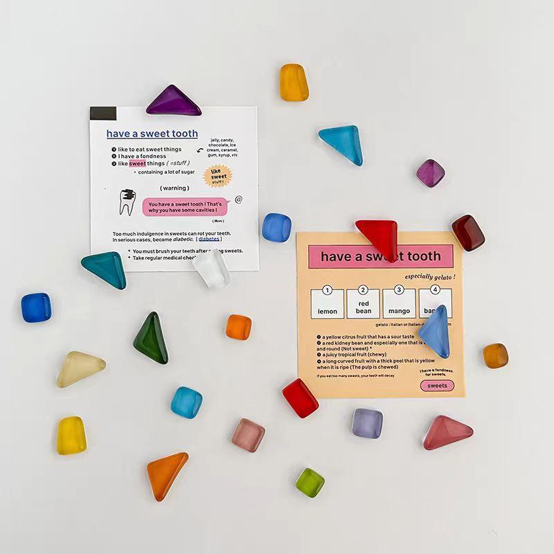 Lovely Glass Irregular Figure Magnetic Refrigerator Magnets Office Whiteboard Message Home Decoration