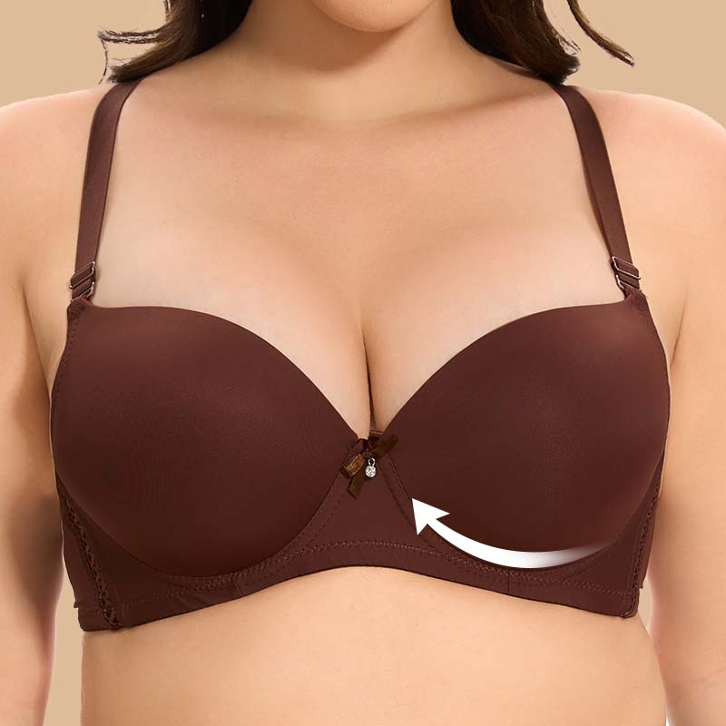 Push Up Bra Seamless Plus Size Brassiere Sexy Solid Color Underwar Underwire Female Lingerie 38CD-48CD