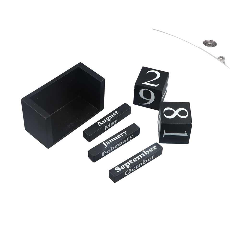 МДФ Деревянный Вечный Календарь Пасторальный Стиль Кубический Календарь Ретро Строительные Блоки Календарь Офис