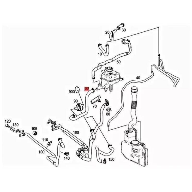 Запасной патрубок системы охлаждения для W292 W166 X166 C292 GLE320 GLE400 GLS450 GL450 ML400 Гибкая конструкция для легкой установки